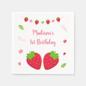 Cute aardbery Berry Sweet Birthday Servet (Voorkant)