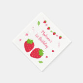 Cute aardbery Berry Sweet Birthday Servet (Hoek)