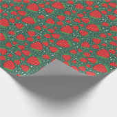 Cute aardbery cadeaupapier (Hoek)