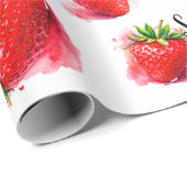 Cute aardbery cadeaupapier (Rol Hoek)