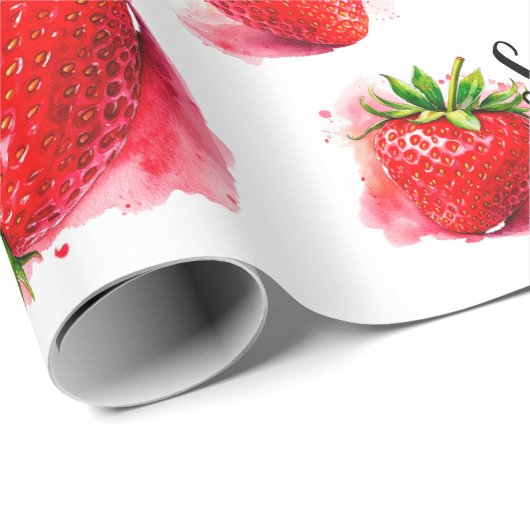 Cute aardbery cadeaupapier (Rol Hoek)