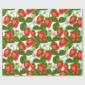 Cute aardbery cadeaupapier (Vlak)