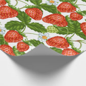 Cute aardbery cadeaupapier (Hoek)