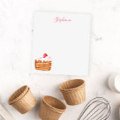 Cute aardbery Cake Personalized Notitieblok