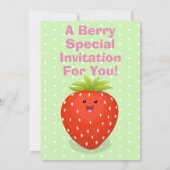 Cute aardbery cartoon illustration kaart (Achterkant)