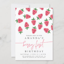 Cute aardbery Girl Berry First Birthday Party