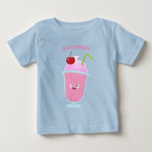 Cute aardbery ice crème sundae cartoon (Voorkant)
