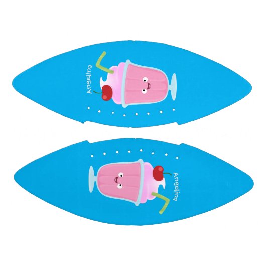 Cute aardbery ice crème sundae cartoon american football (Panelen)