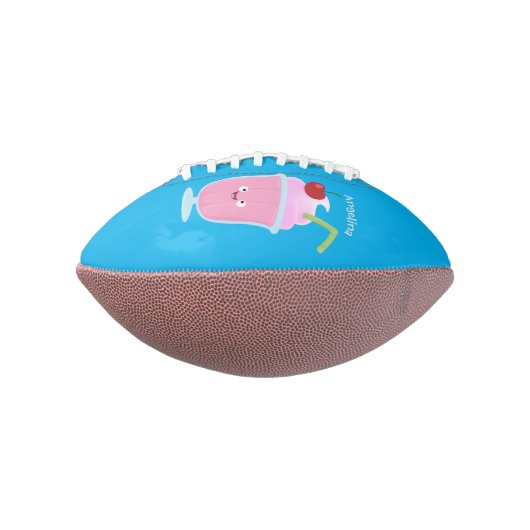 Cute aardbery ice crème sundae cartoon american football (Gedraaid 90)