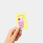 Cute aardbery ice crème sundae cartoon badge (Handheld)