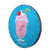 Cute aardbery ice crème sundae cartoon dartbord (Voorkant Rechts)