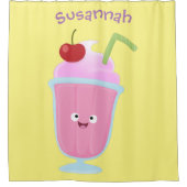 Cute aardbery ice crème sundae cartoon douchegordijn (Voorkant)