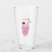 Cute aardbery ice crème sundae cartoon glas (Voorkant)