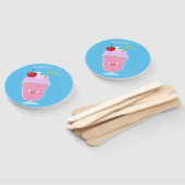 Cute aardbery ice crème sundae cartoon handwaaier (Niet-gemonteerd)