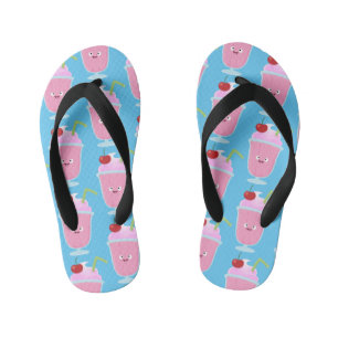 Cute aardbery ice crème sundae cartoon kinder teenslippers