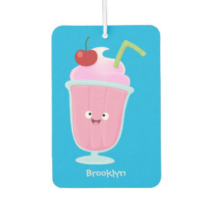 Cute aardbery ice crème sundae cartoon luchtverfrisser