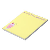 Cute aardbery ice crème sundae cartoon notitieblok (Linkerzijde)