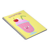 Cute aardbery ice crème sundae cartoon notitieboek (Rechterzijde)