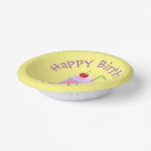 Cute aardbery ice crème sundae cartoon papieren kommen (Gebogen)