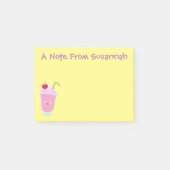 Cute aardbery ice crème sundae cartoon post-it® notes (Voorkant)
