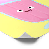 Cute aardbery ice crème sundae cartoon poster (Hoek)