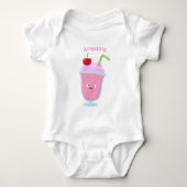 Cute aardbery ice crème sundae cartoon romper (Voorkant)