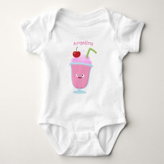 Cute aardbery ice crème sundae cartoon romper (Voorkant)