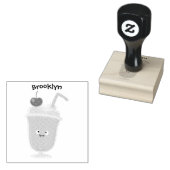 Cute aardbery ice crème sundae cartoon rubberstempel (Gestempeld)