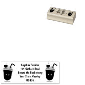 Cute aardbery ice crème sundae cartoon rubberstempel (Gestempeld)