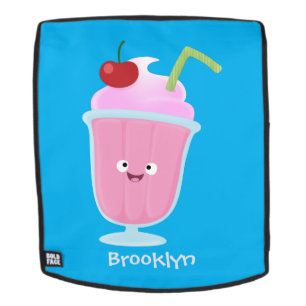 Cute aardbery ice crème sundae cartoon rugtassen