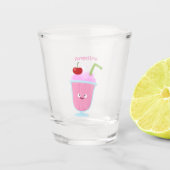 Cute aardbery ice crème sundae cartoon shot glas (Voorkant)