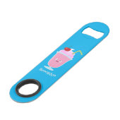 Cute aardbery ice crème sundae cartoon speed flessenopener (Voorkant Gekanteld)