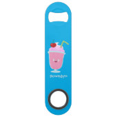 Cute aardbery ice crème sundae cartoon speed flessenopener (Achterkant)
