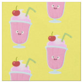 Cute aardbery ice crème sundae cartoon stof (Close Up)