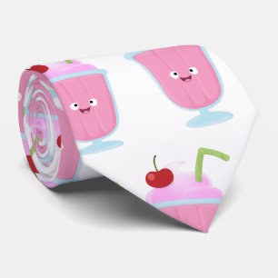 Cute aardbery ice crème sundae cartoon stropdas