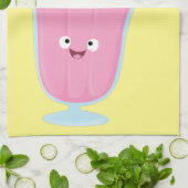 Cute aardbery ice crème sundae cartoon theedoek (Gevouwen)