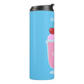Cute aardbery ice crème sundae cartoon thermosbeker (Gedraaid links)