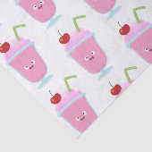 Cute aardbery ice crème sundae cartoon tissuepapier (Detail)