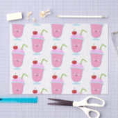 Cute aardbery ice crème sundae cartoon tissuepapier (Craft)