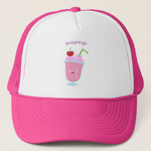 Cute aardbery ice crème sundae cartoon trucker pet