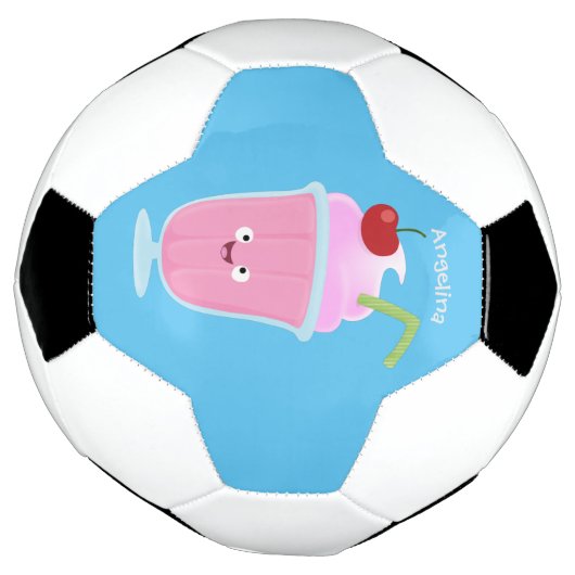 Cute aardbery ice crème sundae cartoon voetbal (Gedraaid)