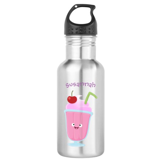 Cute aardbery ice crème sundae cartoon waterfles  (Voorkant)