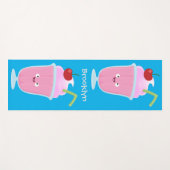 Cute aardbery ice crème sundae cartoon yogamat (Voorkant (horizontaal))