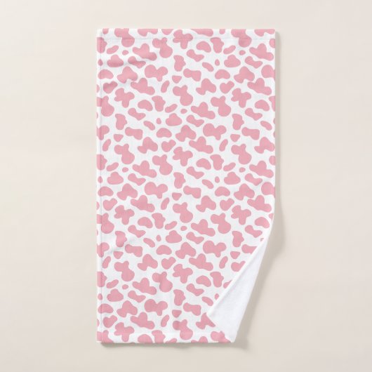 Cute Aardbery Koe and Spots Pattern Bad Handdoek (Handdoek)