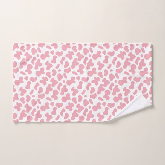 Cute Aardbery Koe and Spots Pattern Bad Handdoek (Handdoek)