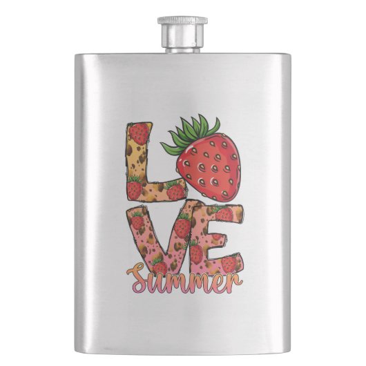 Cute aardbery Love Summer | Summer Vibes Flacon (Voorkant)