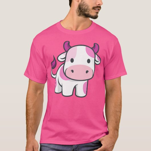 Cute aardbery Milk Koe T-shirt (Voorkant)
