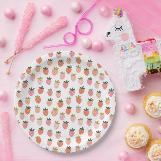 Cute aardbery papieren bordje (Feest)