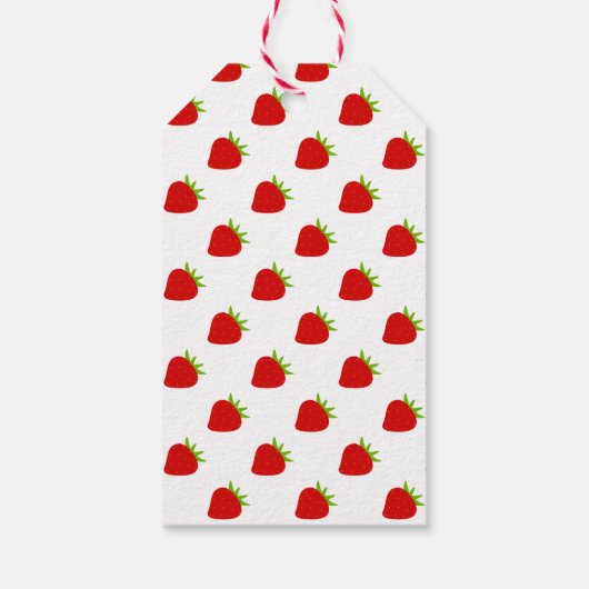 Cute aardbery Pattern Birthday Gift Labels Cadeaulabel (Achterkant)