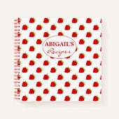 Cute aardbery Pattern Recipe Notitieboek (Voorkant)